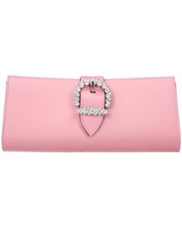 Jimmy Choo - Pink Satin Clutch Bags - Lyst