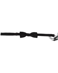 Dolce & Gabbana - Black Silk Patterned Necktieaccessory Bow Tie - Lyst