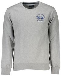 La Martina - Chic Crew Neck Cotton Sweatshirt - Lyst
