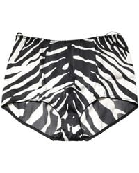 Dolce & Gabbana - Black White Zebra High Waist Girdle Panty Underwear - Lyst