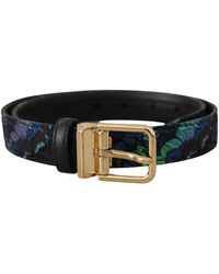 Dolce & Gabbana - Elegant Leather Belt With Buckle - Lyst