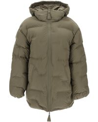 Ganni - Midi Puffer Jacket With Detachable Hood - Lyst
