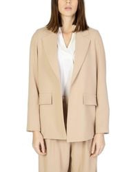 Sandro Ferrone - Beige Polyester Suits & Blazer - Lyst