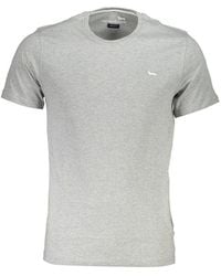 Harmont & Blaine - Sleek Round Neck Embroide Tee - Lyst