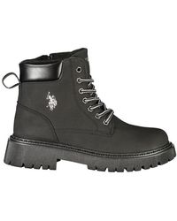 U.S. POLO ASSN. - Black Polyurethane 's Boot - Lyst