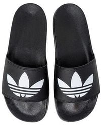 adidas black slippers