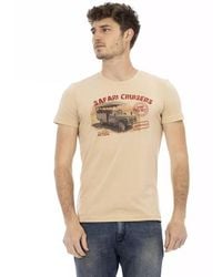 TRUSSARDI ACTION - Beige Cotton Men T - Lyst