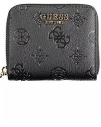 Guess - Elegant Black Wallet With Contrasting Details - Lyst