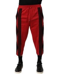 Dolce & Gabbana - Lace Trim Cropped Pants - Lyst