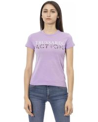 TRUSSARDI ACTION - Purple Cotton T - Lyst