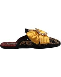 Dolce & Gabbana - Multicolor Embellished Flat Sandals Shoes - Lyst