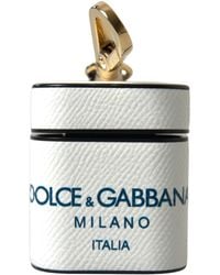 Dolce & Gabbana - Elegant Leather Airpods Case - Lyst