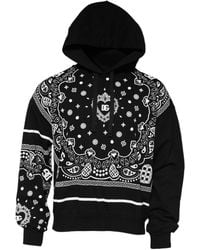 Dolce & Gabbana - Black Bandana Hooded Men Sweatshirt Sweater - Lyst