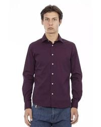 Baldinini - Bordeaux Cotton Dress Shirt - Lyst