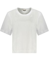 K-Way - White Cotton T-shirt - L - Lyst