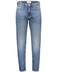 Calvin Klein - Blu Cotton Men's Tapered Jean - Lyst