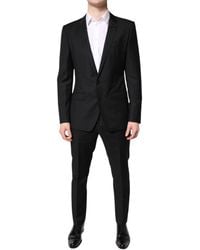 Dolce & Gabbana - Black Wool Single Breasted 2 Piece Suit - Lyst