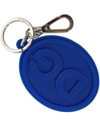 Dolce & Gabbana - Elegant Rubber Keychain With Brass Accents - Lyst
