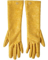 Dolce & Gabbana - Lurex Fantasia Mid Arm Length Gloves - Lyst