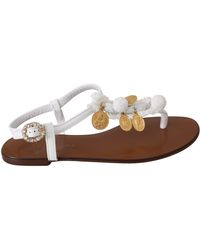 Dolce & Gabbana - Coin Embellished Sandals - Lyst