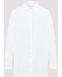 The Row - Optic White Cotton Luka Shirt - Lyst