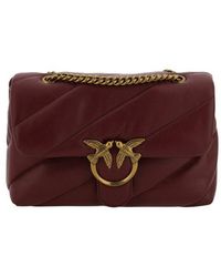 Pinko - Multicolor Calf Leather Bos Taurus Shoulder Bag - Lyst