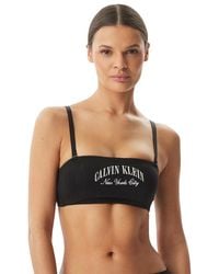 Calvin Klein - Black Cotton Bra - Lyst