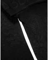 Dolce & Gabbana - Black Nylon Logo Calf Long Accessory Socks - Lyst