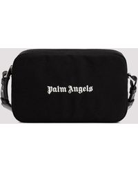 Palm Angels - Black White Cordura Logo Polyamide Camera Bag - Lyst