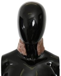 Dolce & Gabbana - Beige Fur Neck Collar Lambskin Scarf - Lyst