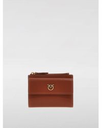 Pinko - Brown Leather Leather Wallet - Lyst