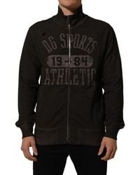 Dolce & Gabbana - Logo Print Full Zip Sweatshirt Sweater Cotton Clothing - Lyst