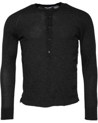Dolce & Gabbana - Henley Knit Pullover Sweater - Lyst