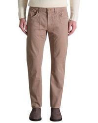 Jeckerson - Beige Cotton Skinny Pants - Lyst