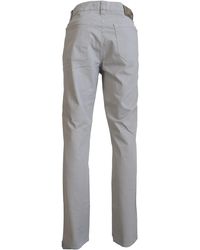 Jeckerson - Gray Cotton Taperedcasual Pants - Lyst