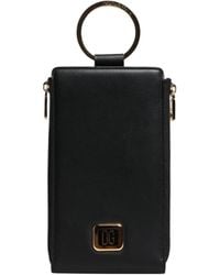 Dolce & Gabbana - Leather Logo Plaque Neck Strap Card Coin Wallet - Lyst
