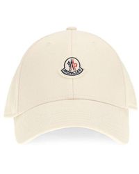 Moncler - Beige Cotton Cap (baseball Hat) - Lyst