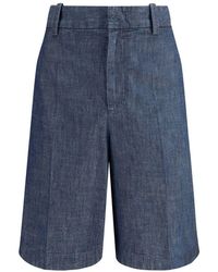 Jil Sander - Blue Cotton Bermuda Shorts - Lyst