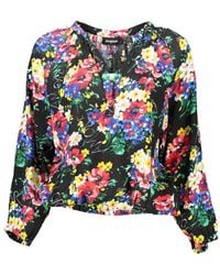 Desigual - Black Viscose Tops & T - Lyst