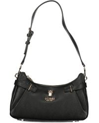Guess - Black Polyurethane Handbag - Lyst