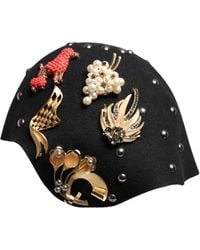 Dolce & Gabbana - Wool Embellished Cloche Hat - Lyst