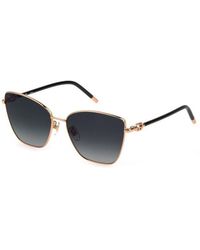 Furla - Gold Metal Sunglass - Lyst