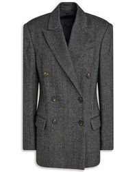 Brunello Cucinelli - Herringbone Wool Blazer - Lyst