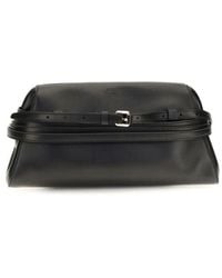 Moschino - Black Goatskin Clutch Bag - Lyst