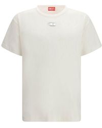 DIESEL - White Cotton T - Lyst