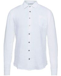 Alpha Studio - Chic White Linen Shirt - Lyst