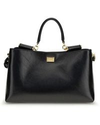 Dolce & Gabbana - Black Calf Leather Bos Taurus Shoulder Bag - Lyst