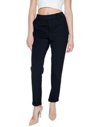 Vero Moda - Black Polyester Jeans & Pant - Lyst