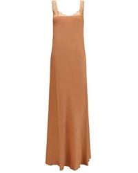 forte_forte - Beige Acetate Long Dress - Lyst