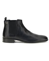 Prada - Black Goatskin Ankle Boots - Lyst